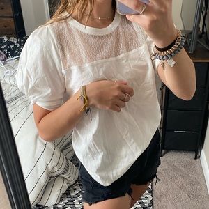 White blouse w/ puffy sleeves